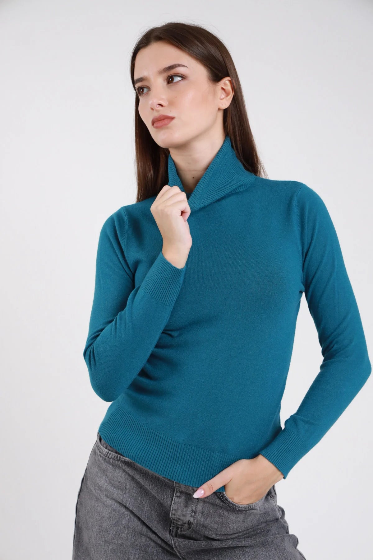 Maglia Collo alto Ottanio