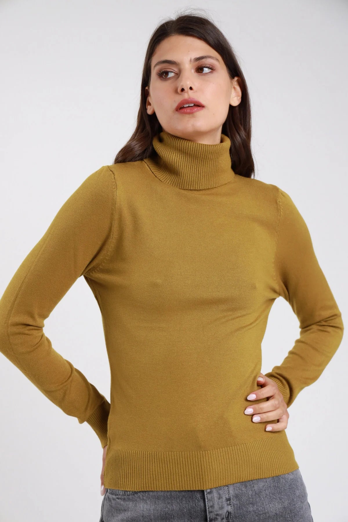 Maglia collo alto Oliva