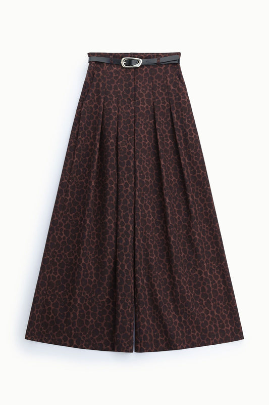 Pantaloni palazzo leopardati