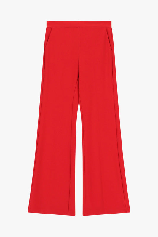 Pantalone smoking flare rosso