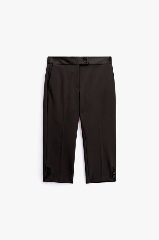 Pantaloni cropped neri