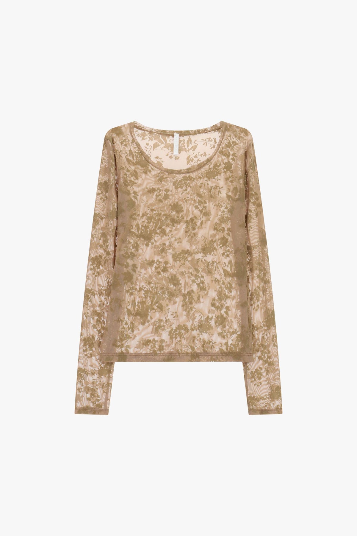Top manica lunga beige