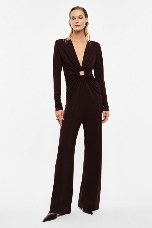 Tuta a maniche lunghe plum noir