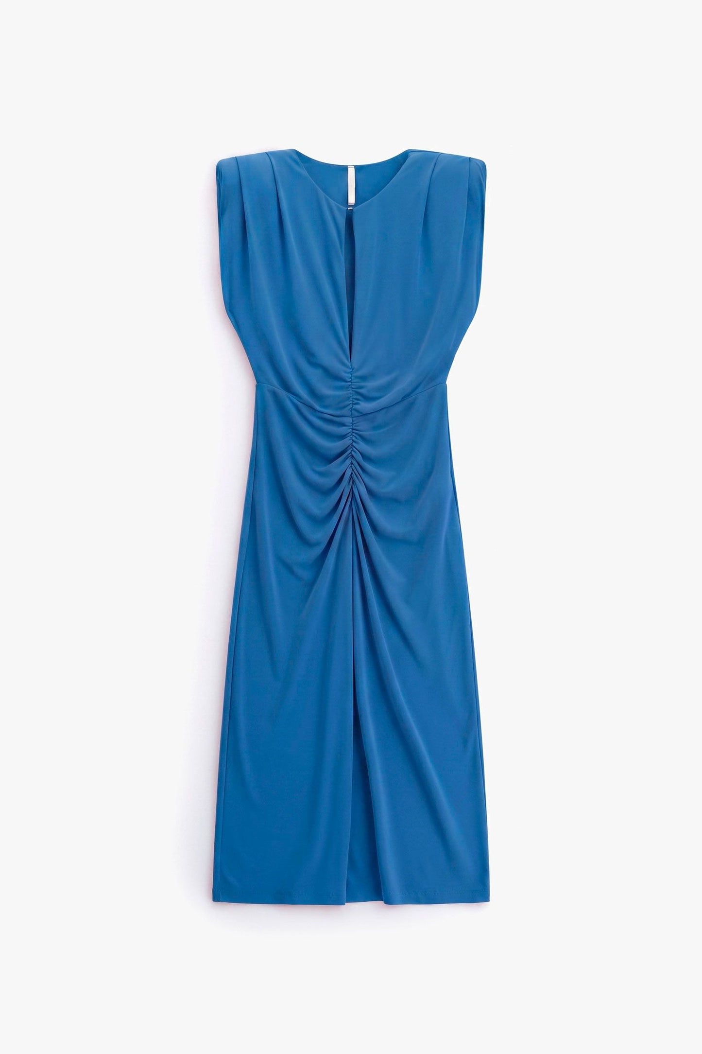 Abito arricciato bluette